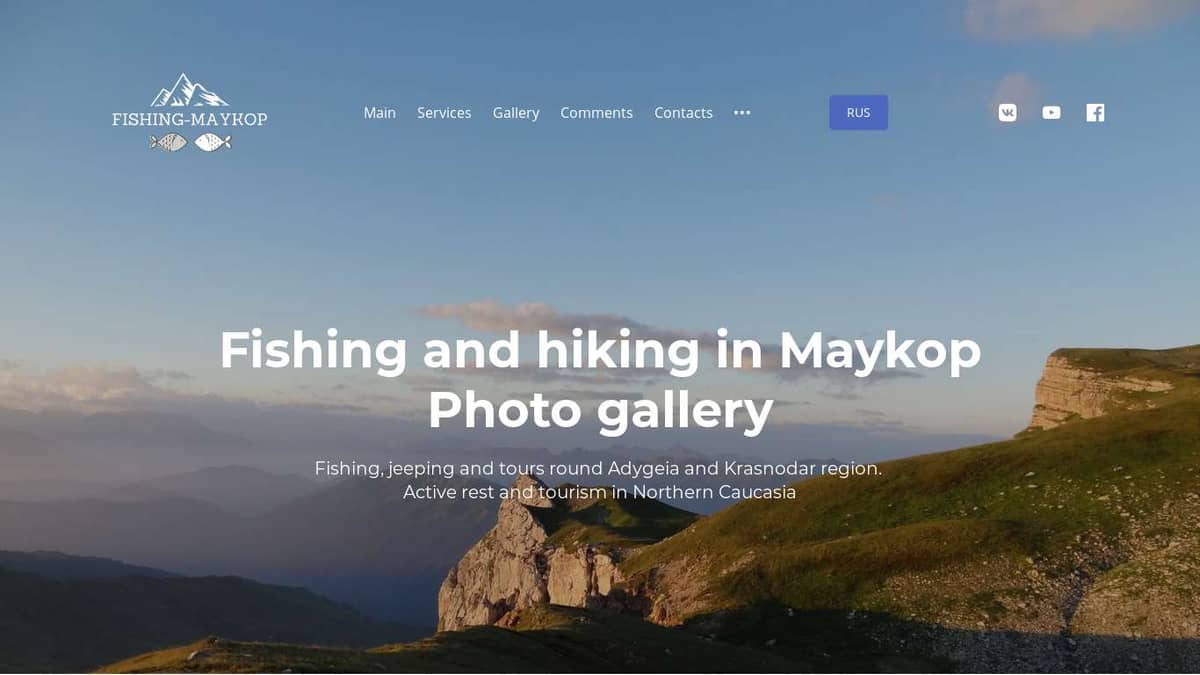 Fishing and hiking in Mykop. Photo Gallery